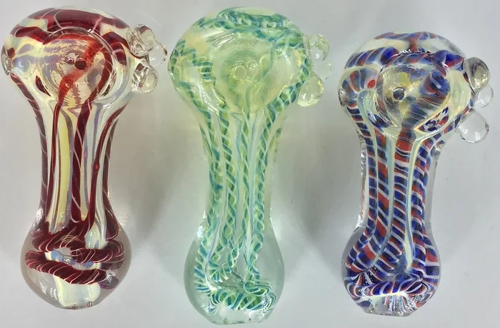 2.5″ C.T Fancy Stripe Glass Hand Pipe