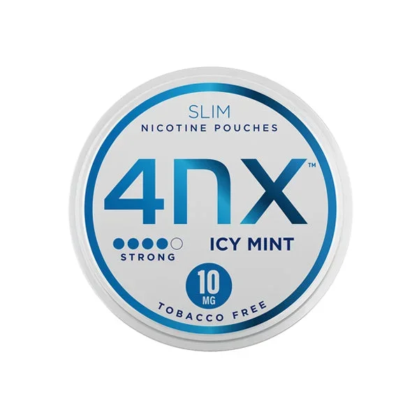 4NX – Icy Mint Slim Nicotine Pouches 10mg – 20 Pouches