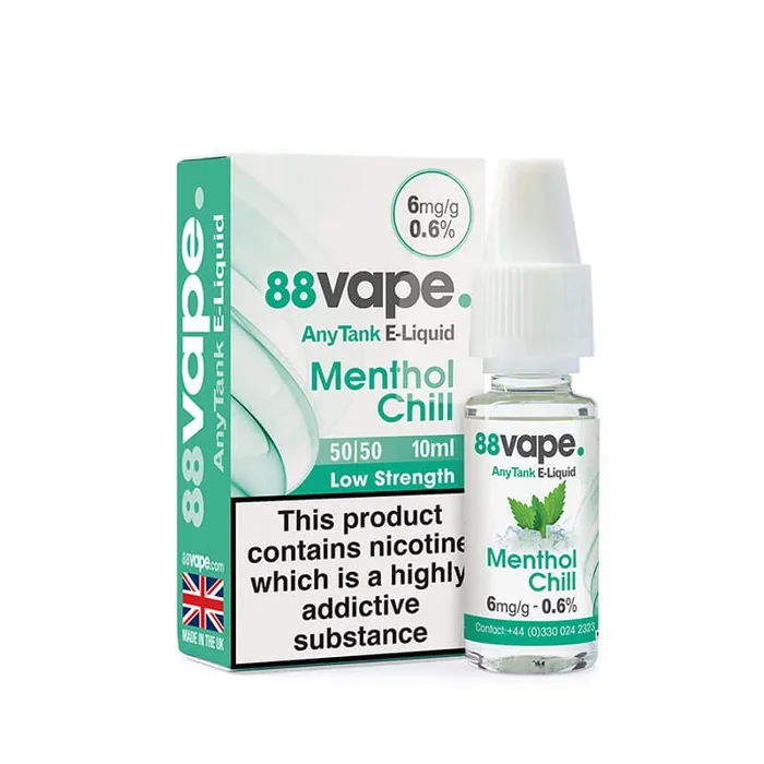 88Vape Any Tank Menthol Chill 10ml E-Liquid