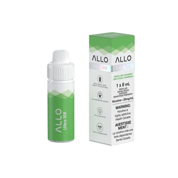 ALLO Ultra 10k Hybrid Disposable – Lemon Lime Cranberry