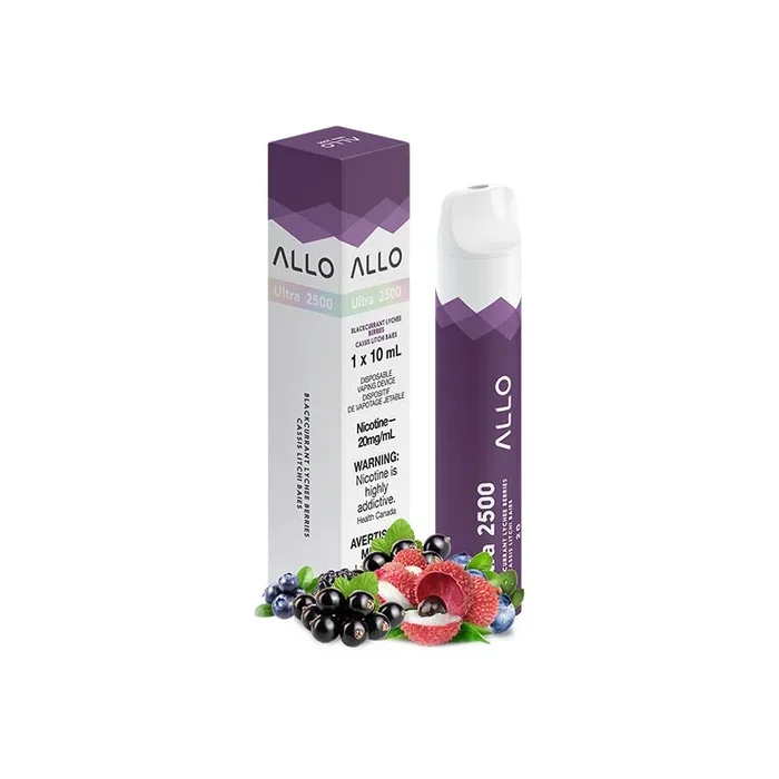 ALLO Ultra 2500 Disposable Vape – Blackcurrant Lychee Berries (ON)