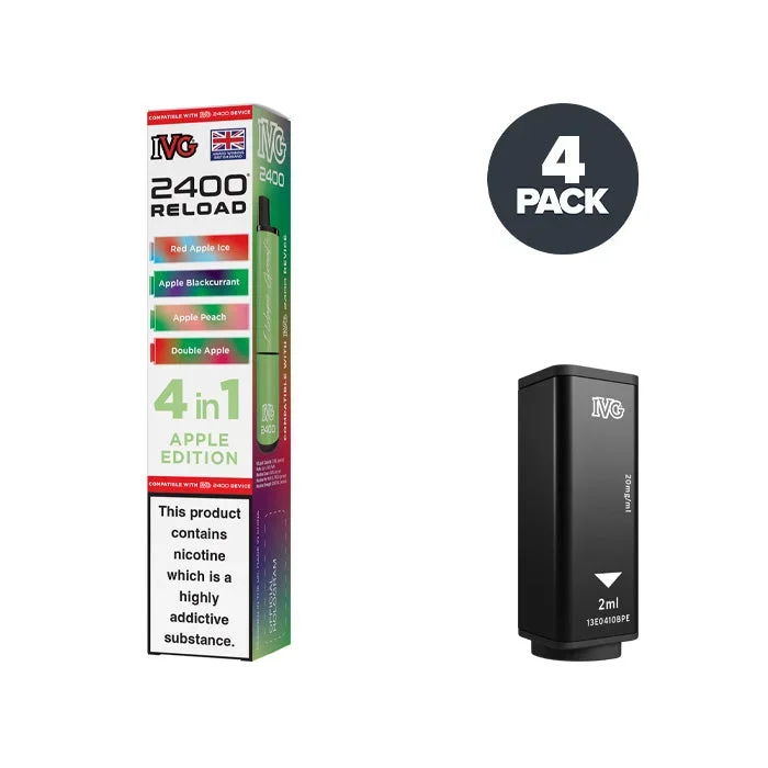 Apple Edition IVG 2400 Reload 4 in 1 Prefilled Pods