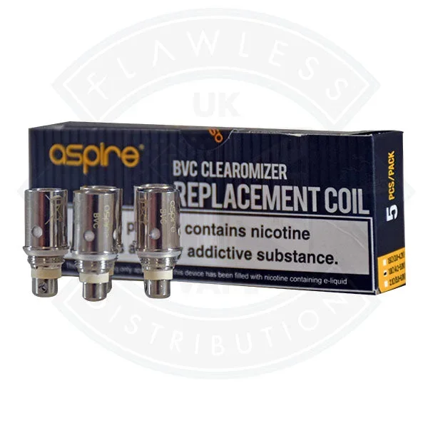 Aspire BVC Clearomizer Replacement Coil TPD Compliant – (5 Pack)