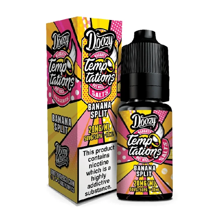 Banana Split Temptations Nic Salt E-Liquid by Doozy Vape