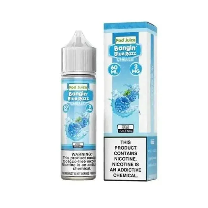 Bangin’ Blue Razz Chilled – Pod Juice 60mL