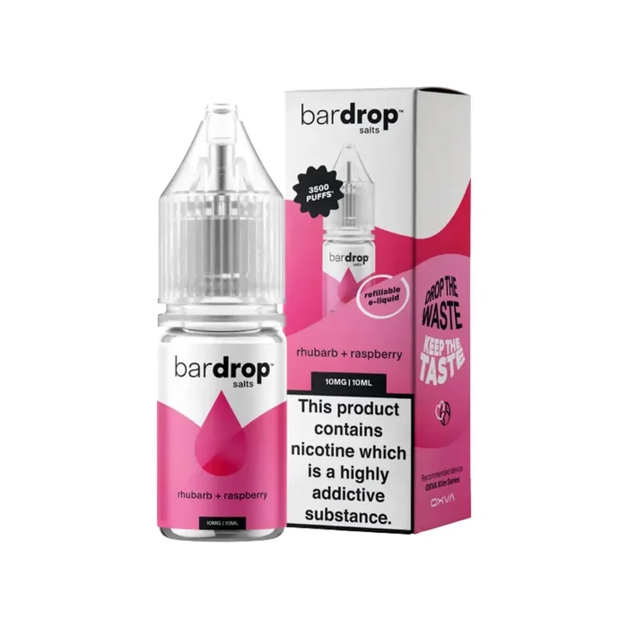 Bar Drop Rhubarb Raspberry 10ml Nic Salt E-liquid