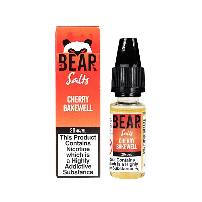 Bear Salts Cherry Bakewell 10ml Nic Salt E-Liquid