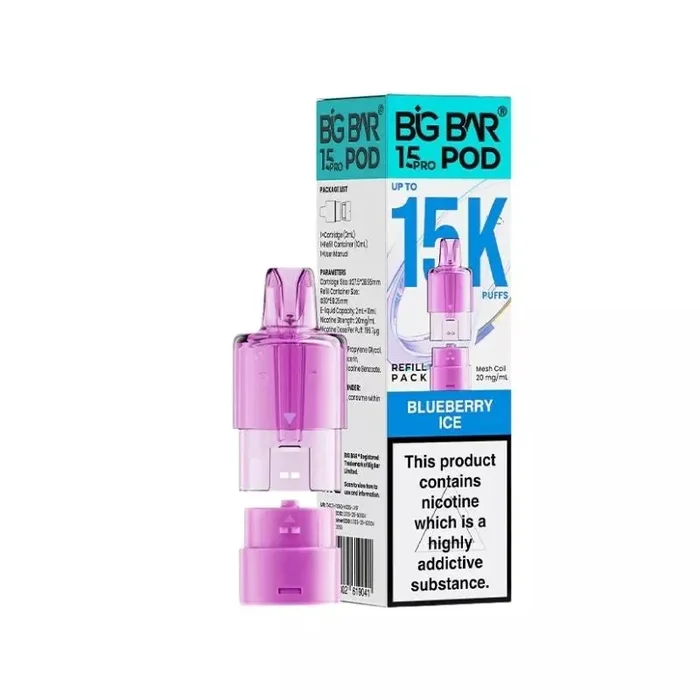 Big Bar Pro 15K Blueberry Ice Refills