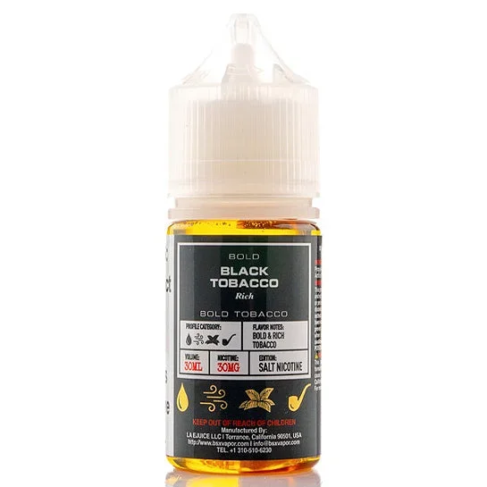 Black Tobacco Salt – Glas Basix E-Juice