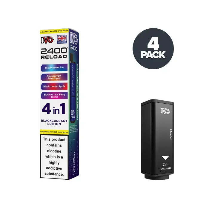 Blackcurrant Edition IVG 2400 Reload 4 in 1 Prefilled Pods