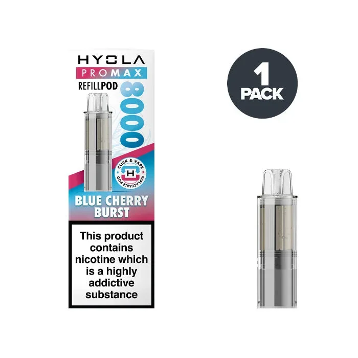 Blue Cherry Burst Hyola Pro Max 8000 Prefilled Pods