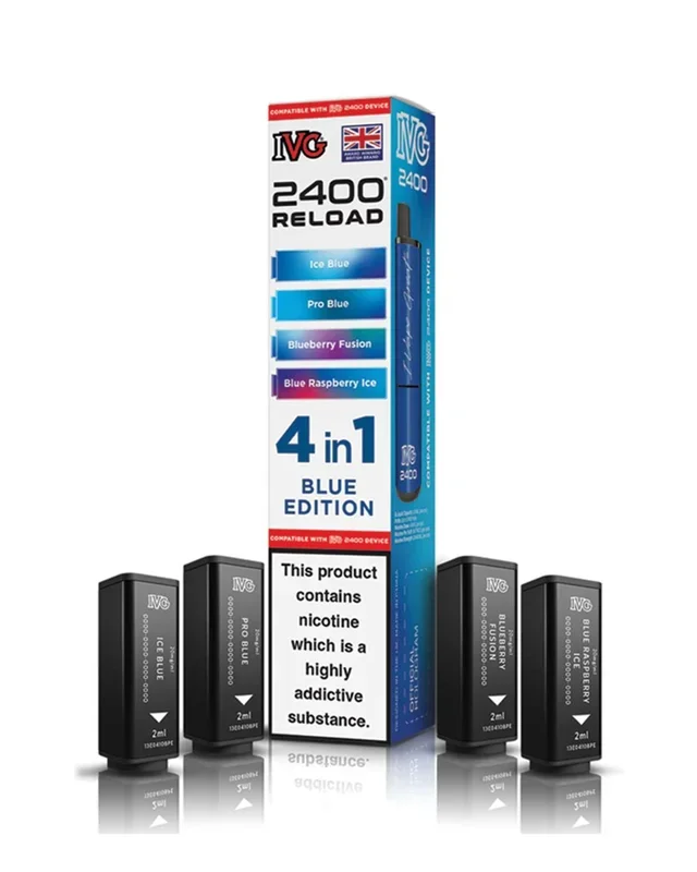 Blue Edition IVG 2400 Reload Refill Pods (x4)