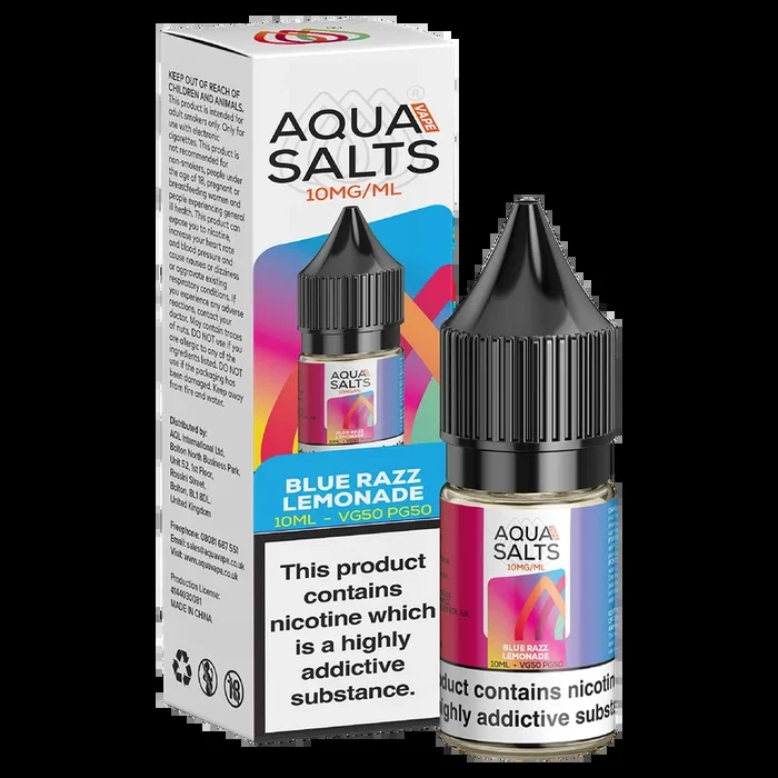 Blue Razz Lemonade Nic Salt by Aqua Salts 10ml