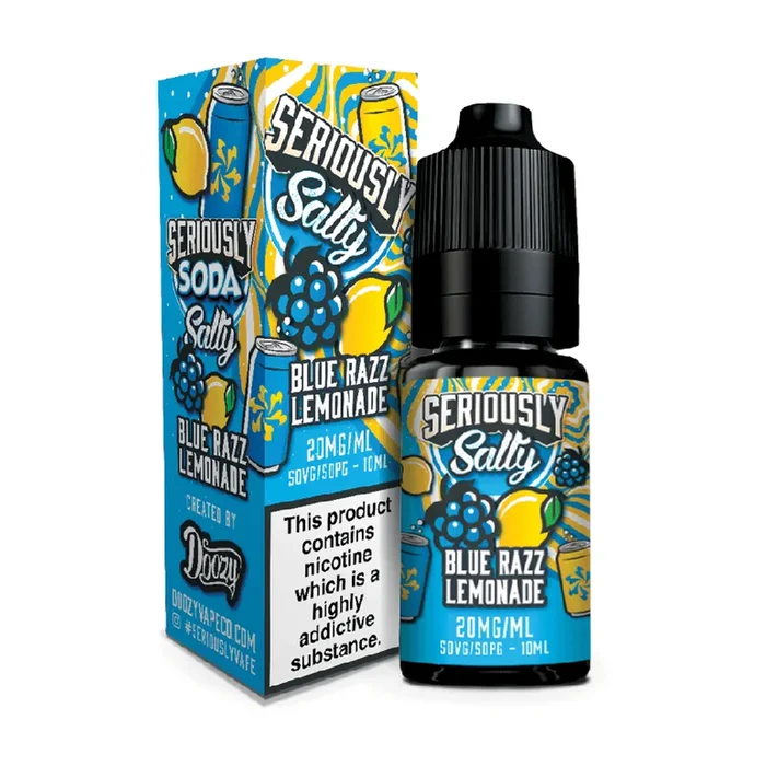 Blue Razz Lemonade Seriously Salty Soda by Doozy Vape