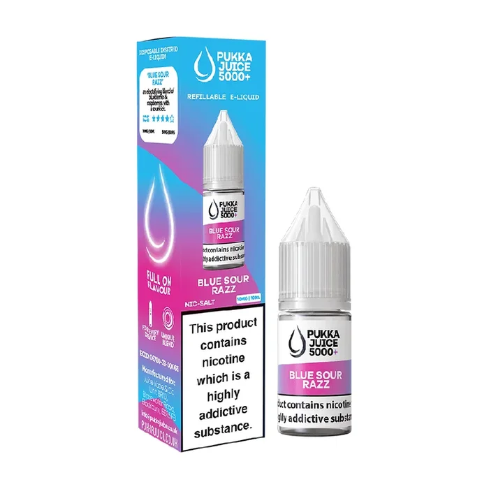 Blue Sour Razz Pukka Juice 5000 Vape Liquid