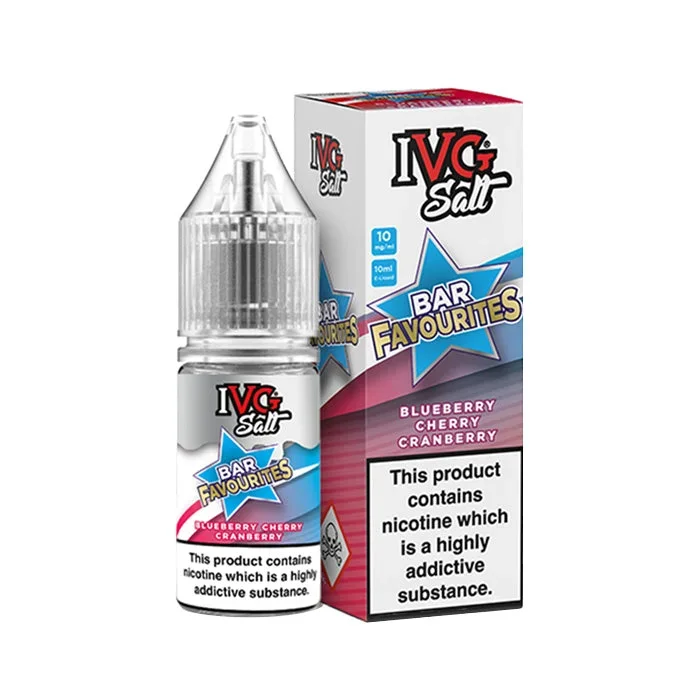 Blueberry Cherry Cranberry 10ml Nic Salt E-Liquid by IVG Bar Favourites