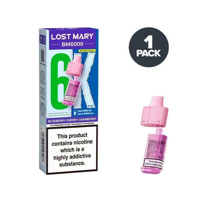 Blueberry Cherry Cranberry Lost Mary BM6000 Refill Pack
