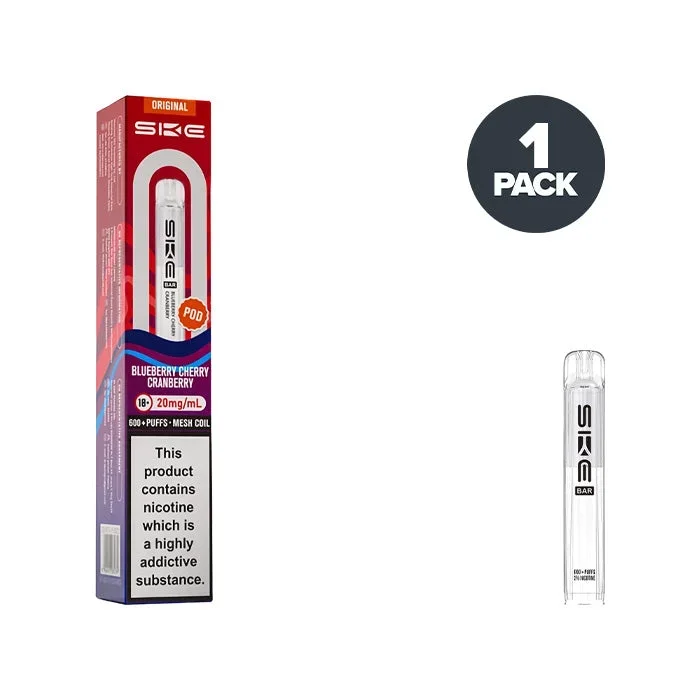Blueberry Cherry Cranberry SKE Bar 600 Prefilled Pods
