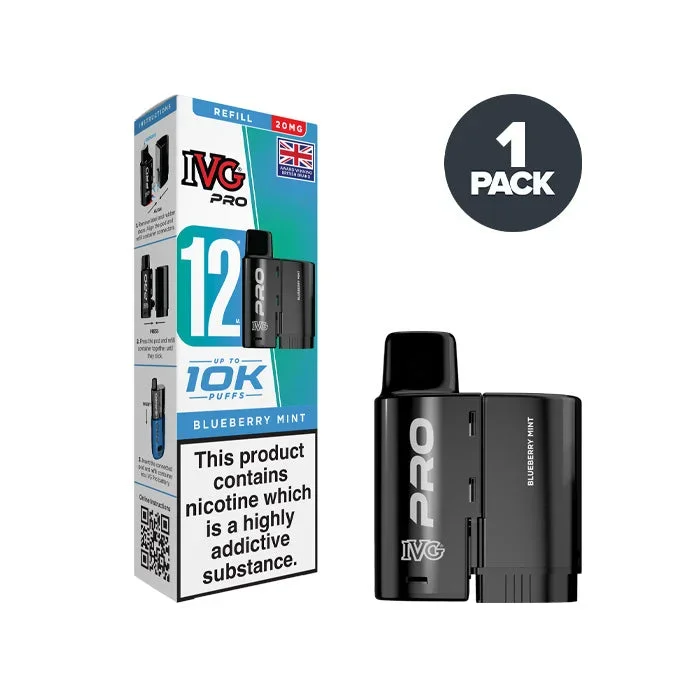 Blueberry Mint IVG Pro 12 Refill Pack