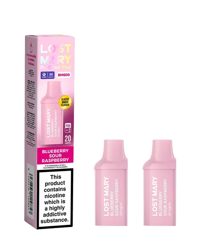 Blueberry Sour Raspberry Lost Mary BM600 Pods (x2)