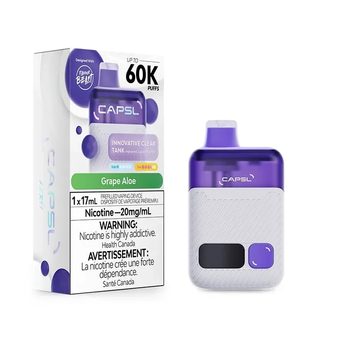 CAPSL 60K Disposable by Flavour Beast – Grape Aloe (AB)
