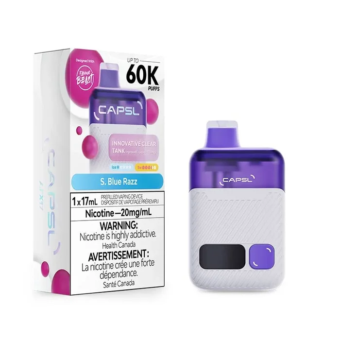 CAPSL 60K Disposable by Flavour Beast – S. Blue Razz (ON)