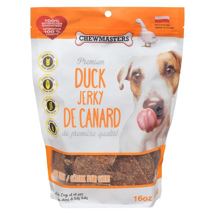 Chewmasters Dog Treat Premium Duck Jerky, 454 g