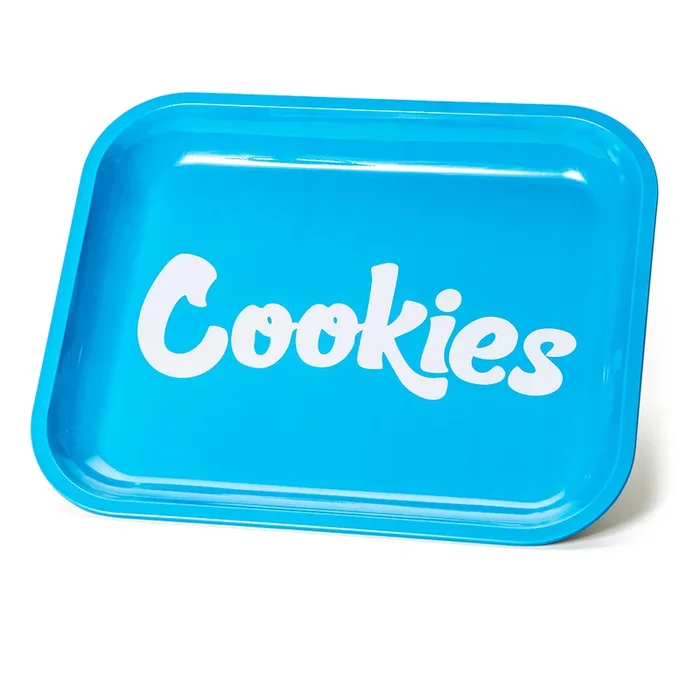 COOKIES BLUE METAL ROLLING TRAY