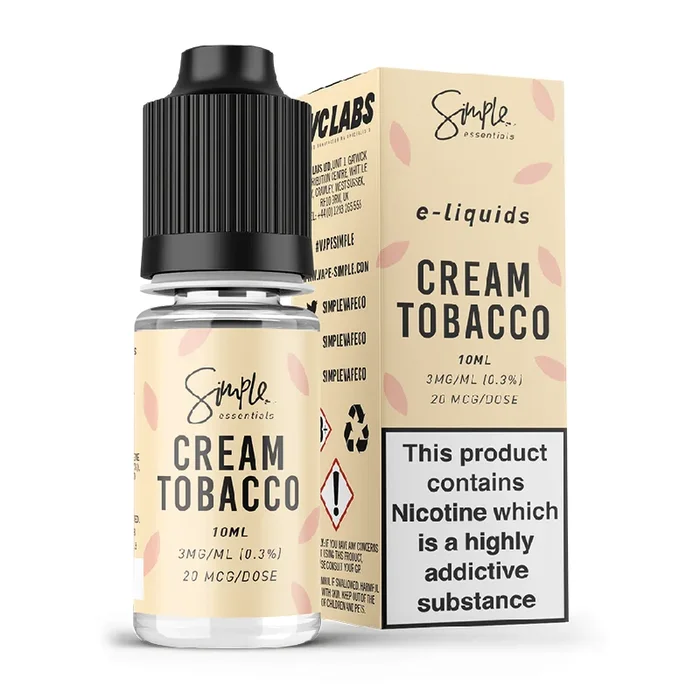 Cream Tobacco E-Liquid by Simple Essentials