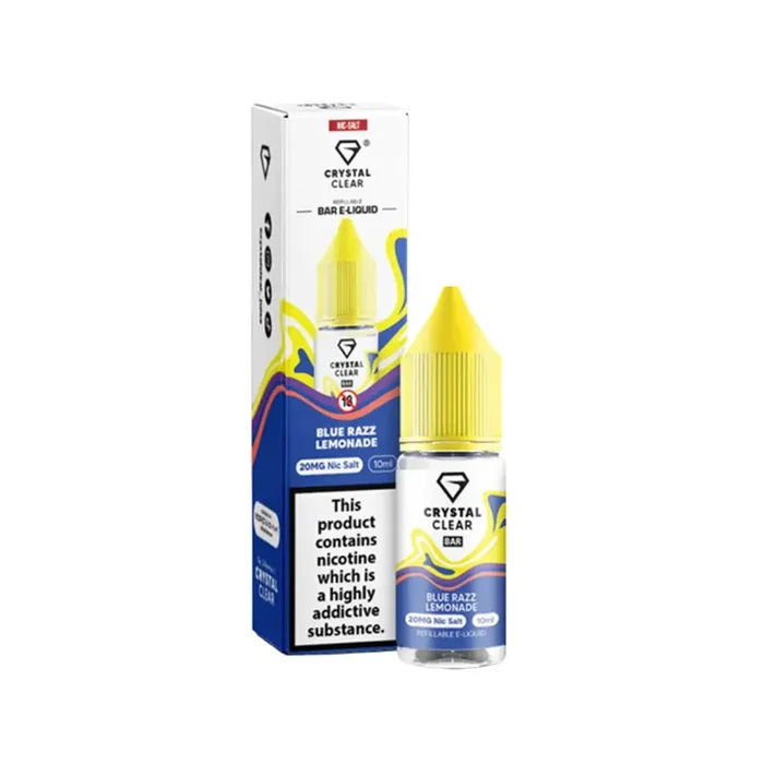 Crystal Clear Blue Razz Lemonade 10ml Nic Salt E-liquid