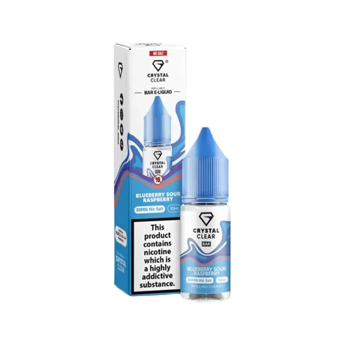 Crystal Clear Blueberry Sour Raspberry 10ml Nic Salt E-liquid