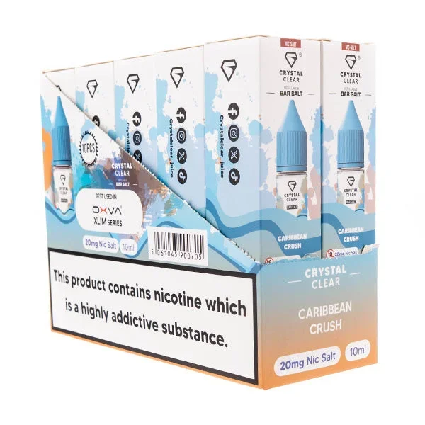 Crystal Clear Nic Salt E-Liquids – Pack of 10