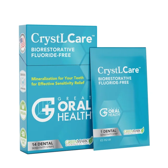 CrystLCare™ Biorestorative Dental Strips with Nano Hydroxyapatite for Enamel Strengthening