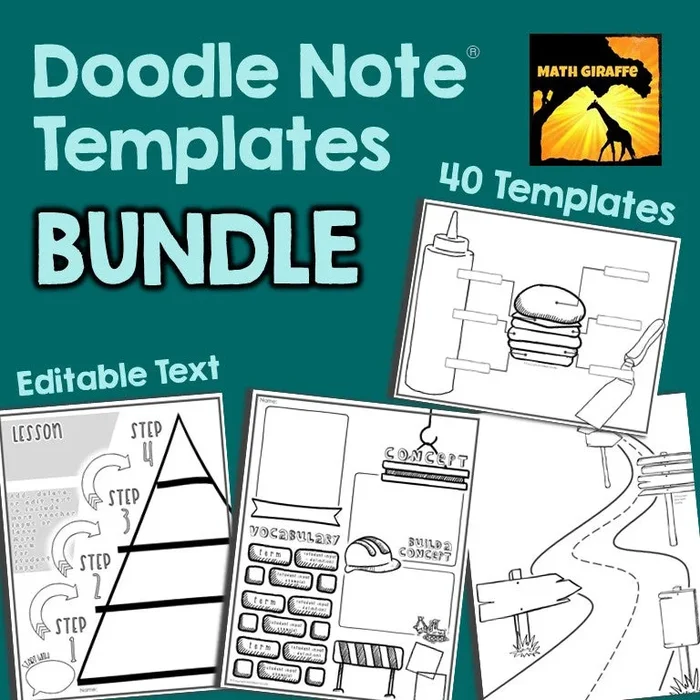 Doodle Note Templates Starter Pack (Bundle)