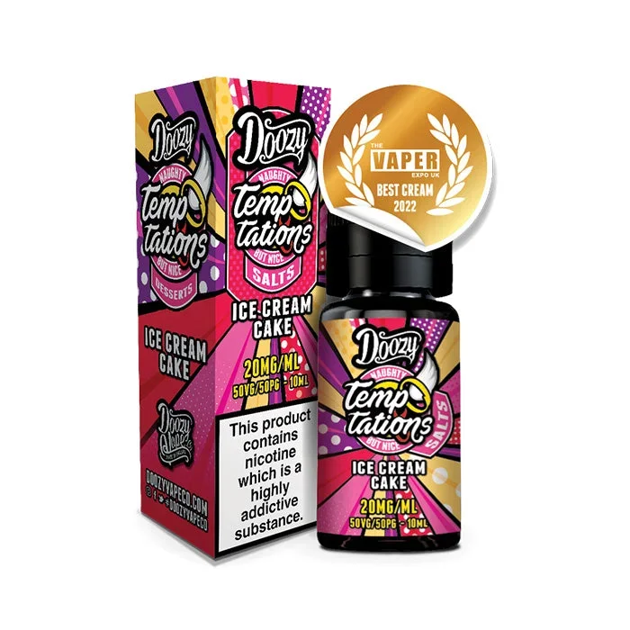 Doozy Vape Temptations Ice Cream Cake 10ml Nic Salt E-Liquid