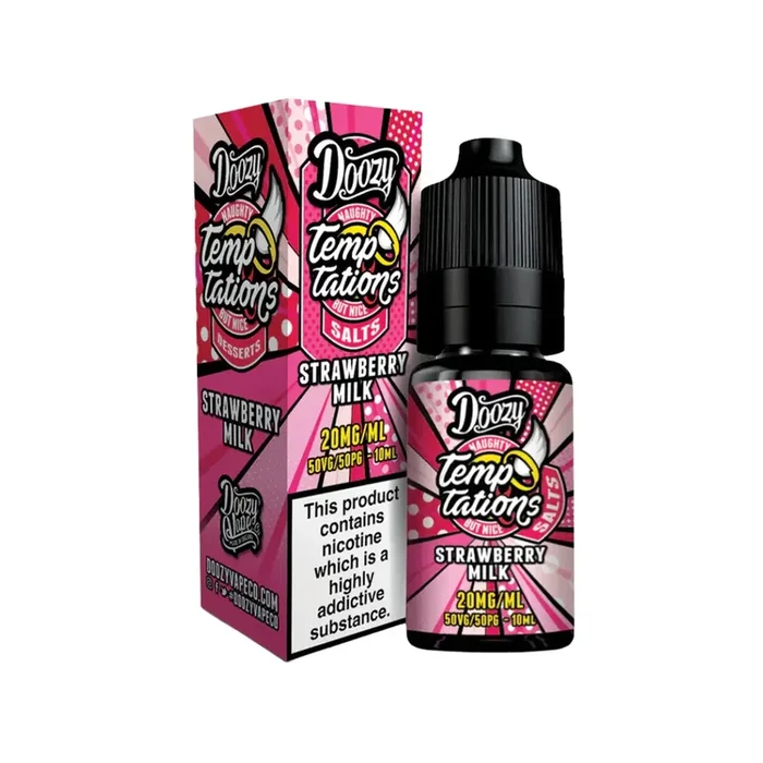 Doozy Vape Temptations Strawberry Milk Nic Salt 10ml