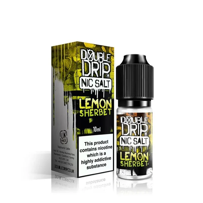 Double Drip Lemon Sherbet Nic Salts E Liquid 10ml