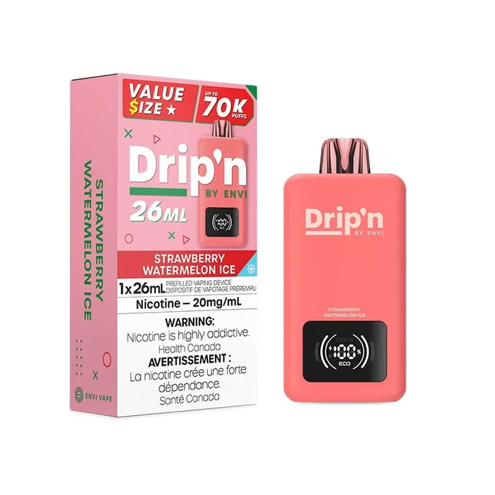 Drip’n by Envi 26ML Disposable – Strawberry Watermelona Ice