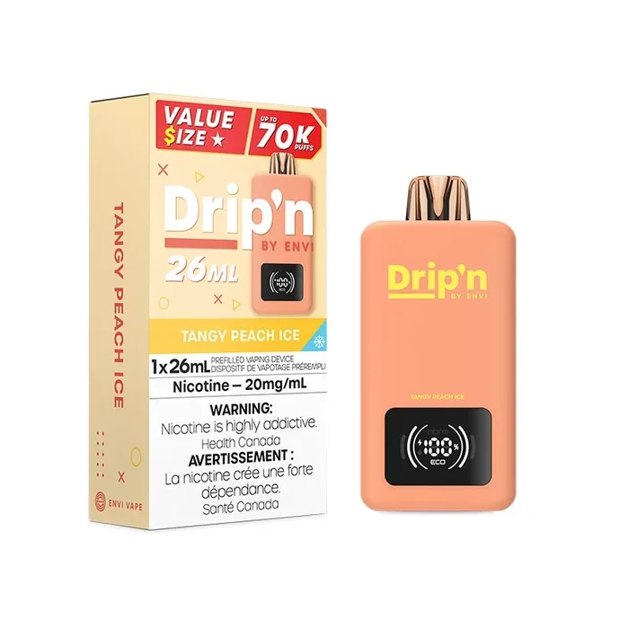 Drip’n by Envi 26ML Disposable – Tangy Peach Ice (AB)