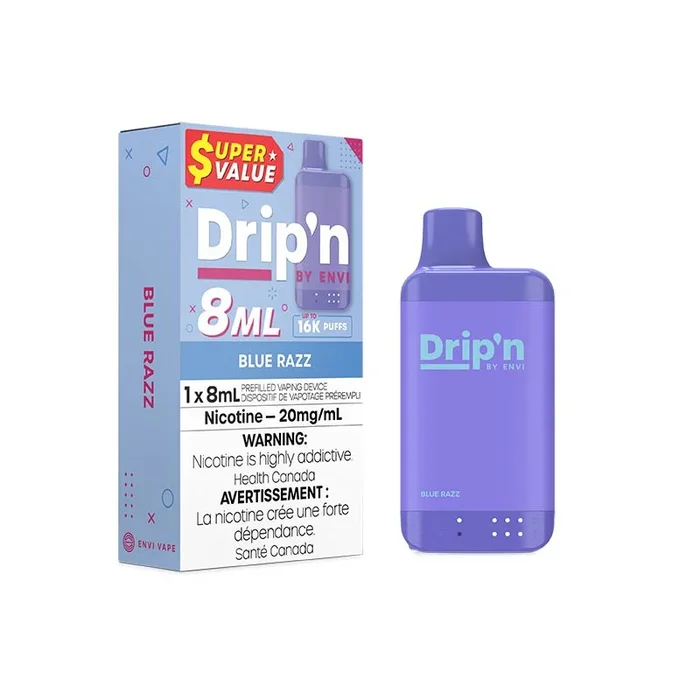 Drip’n by Envi 8ML Disposable – Blue Razz (ON)
