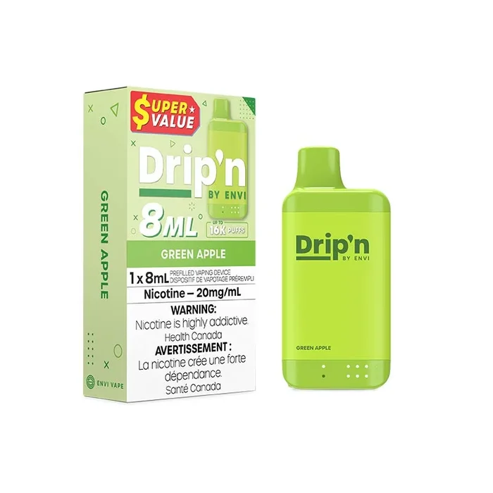 Drip’n by Envi 8ML Disposable – Green Apple