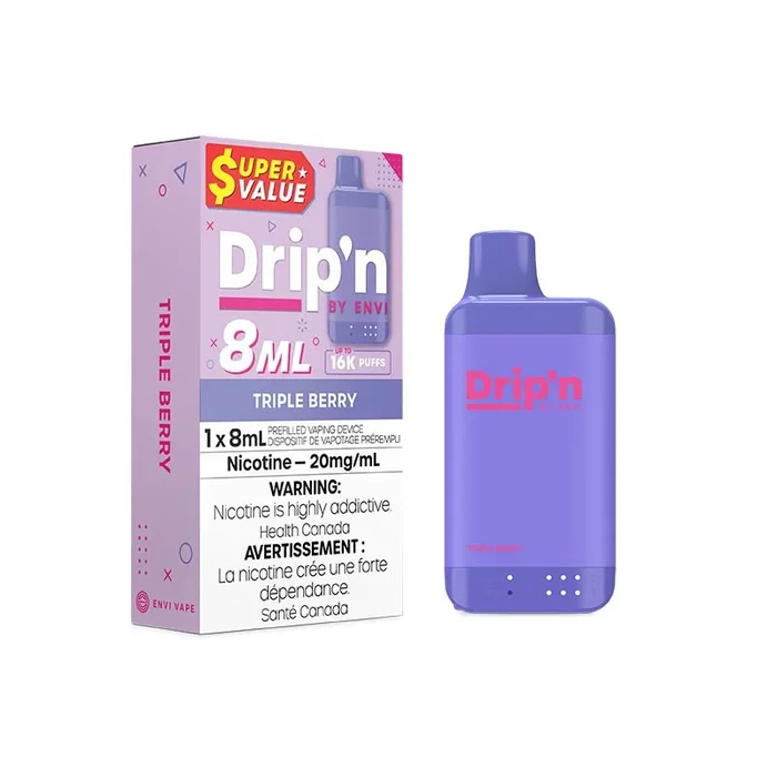 Drip’n by Envi 8ML Disposable – Triple Berry (MB)