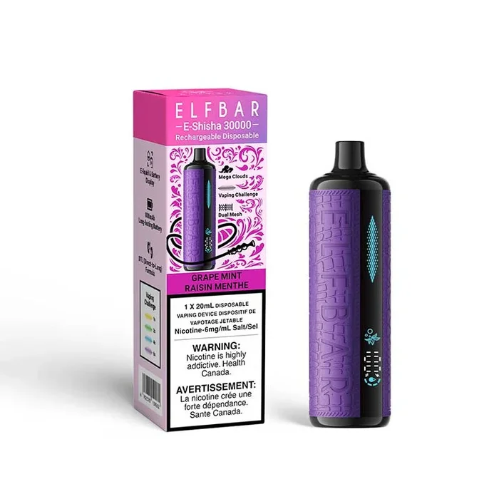 ELF Bar E-Shisha Disposable – Grape Mint (ON)