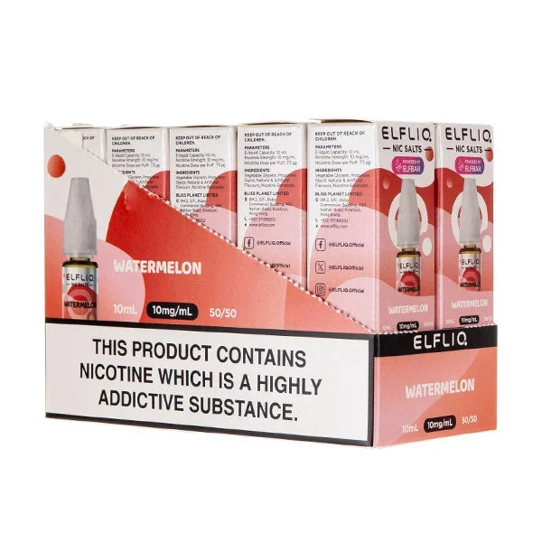 Elf Bar ELFLIQ Nic Salt E-Liquids – Pack of 10