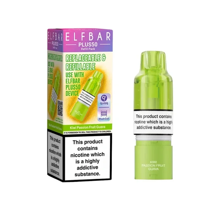 Elf Bar Plus 50 Kiwi Passion Fruit Guava Refill Pod