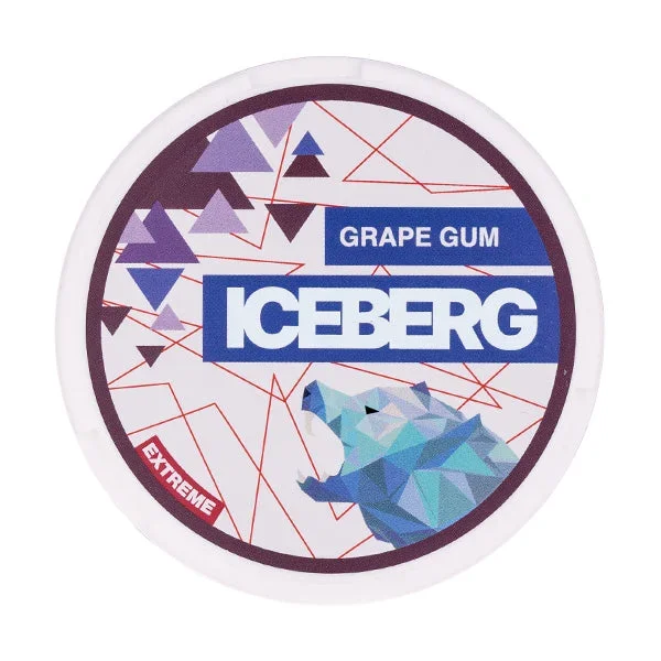 Extreme Grape Gum Nicotine Pouches by Iceberg