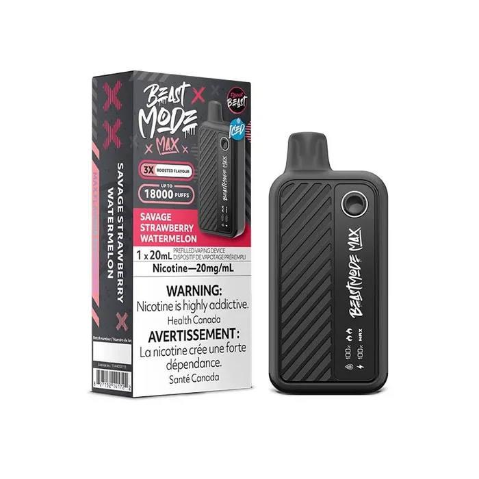 Flavour Beast Beast Mode Max 18K Disposable – Savage Strawberry Watermelon Iced (ON)
