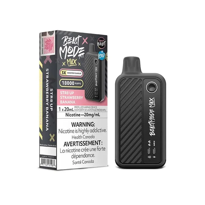 Flavour Beast Beast Mode Max 18K Disposable – STR8 UP Strawberry Banana