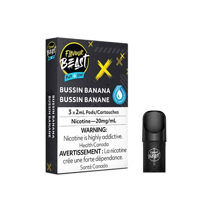 Flavour Beast Pod Pack – Bussin Banana Iced (ON)
