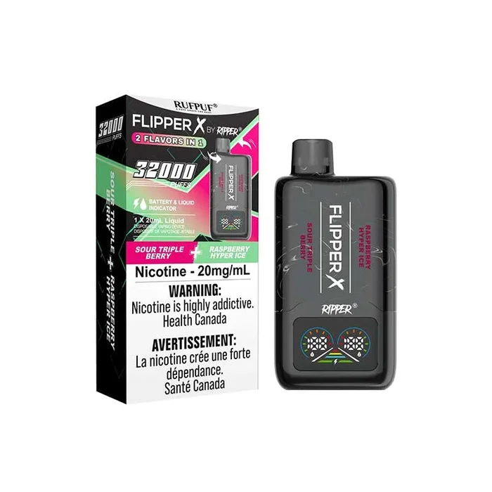 Flipper X by Ripper 32K – Sour Triple Berry & Raspberry Hyper Ice